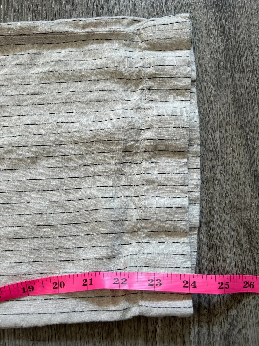 Zara Textured Pinstripe Wide Leg Crop Pants Cream Women’s Size 4
